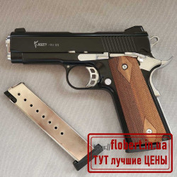 Пистолет Kuzey 911 черный с хромированными элементами укороченный
