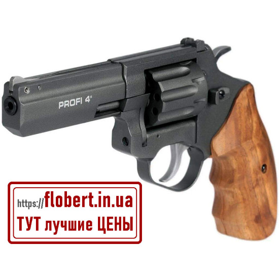 Револьвер ПРОФИ 4" ручка дерево серый графит